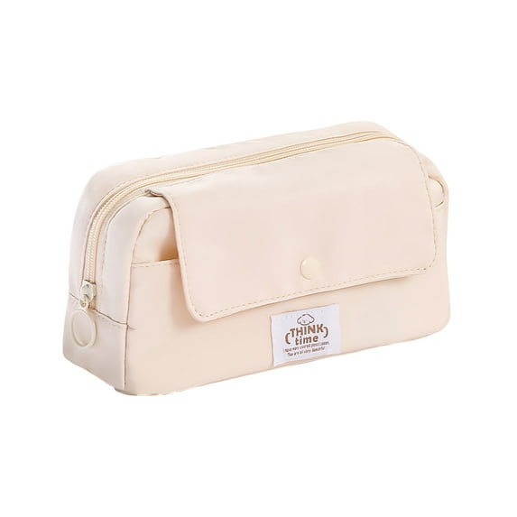 XMMSWDLA Pen Pencil Case, 2-Layer Zipper Pencil Box Pouch Large Capacity Stationery Storage Organizer Office Supplies