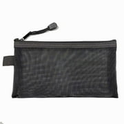 XMMSWDLA Pencil Pouch Plastic Pencil Cases Zipper Mesh Pouch Bag for Office Pen Cosmetic Makeup