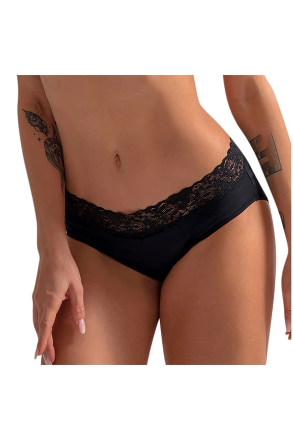 Period Underwear for Women Heavy Flow High Waisted Menstrual Panties Teens Cotton Postpartum Black XS Underwear Women