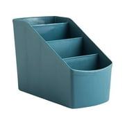 XMMSWDLA Plastic Small Office Storage Organizer Utility Tote Caddy Holder with Handle for Cabinets, Desks, Workspaces - Holds Desktop Office Supplies, Pencils, Staplers Lumiere Collection