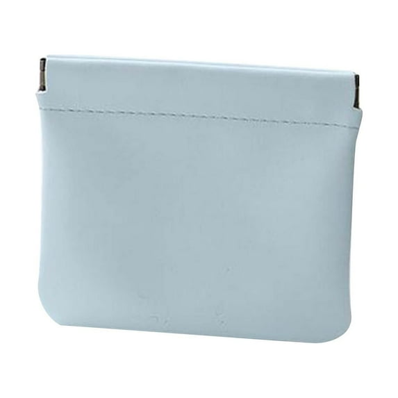 XMMSWDLA Pocket Comestic Bag, Waterproof Leather Comestic Storage Bag For Lipstick, Foudation, Makeup Sponge And Other Travel Makeup Product, No Zipper Self-closing Travel Bag White