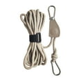 thumbnail image 1 of XMMSWDLA Portable Adjustables Fix Camping Rope Windproof Rope Tensionercamping Canopy Windproof Rope Tensioner Pulley Adjustment Fastening Rope 4mm*4m Brown., 1 of 2