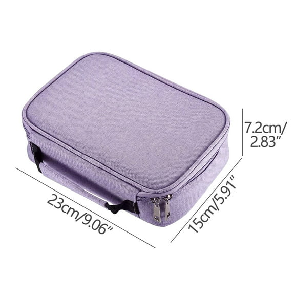XMMSWDLA Portable Colored Pencil Case purple Pencil Case Slot Holds 72 Slots Colored Pencil Case Organizer with Zipper and Watercolor Pencils, Colored Pencils, Pencils