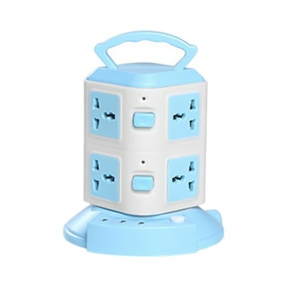 XMMSWDLA Power Strip Tower Surge Protector Power Strip with USB 8 Outlets with 3 USB Ports , Flat Plug 6.6FT Extension Cord Multi Plug Outlet Extender Overload Protection for Home Office