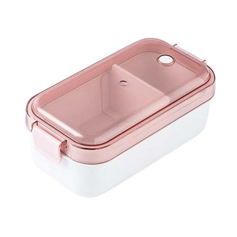 XMMSWDLA Preppy Lunch Box Pink Lunch Boxrefrigerator Sealed Compartment  Fruit Fresh-Keeping Box Transparent with Lid Portable Microwave-Heated  Lunch