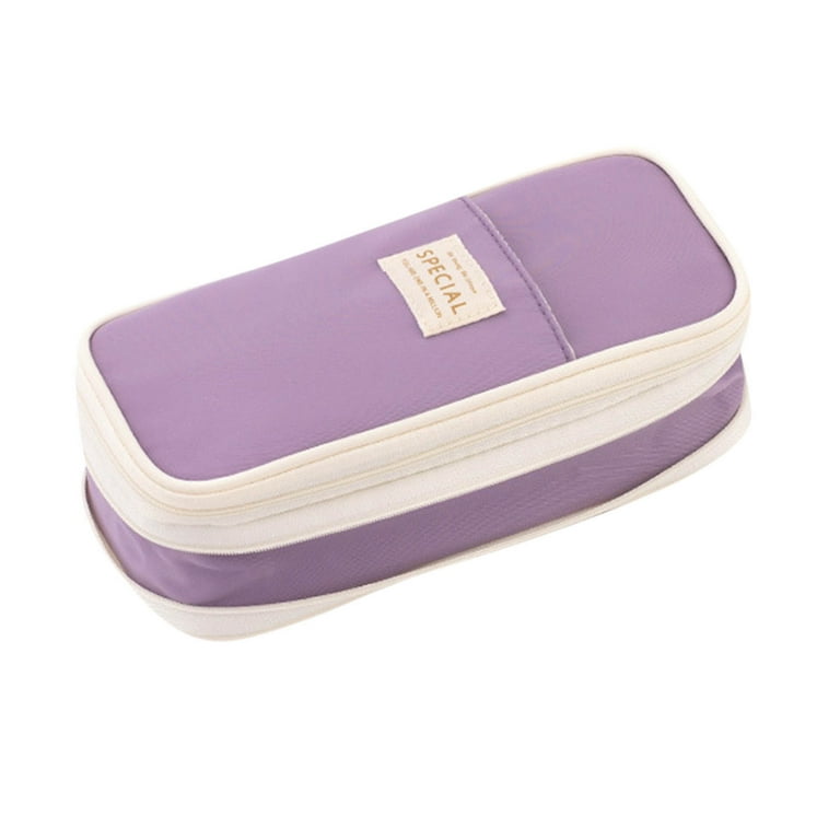 XMMSWDLA Preppy Pencil Case Purple Pencil Caseslarge-Capacity Pencil Case  Macaron Color Matching Can Be Transformed Into An Upgraded Pencil Case