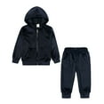 thumbnail image 1 of XMMSWDLA Printed Kids Matching Sets Girl's Sweatsuit Set - 2 Piece Velour Zip Sweatshirt and Jogger Sweatpants - Youth Tracksuit Set for Girls Black Toddler Graphic Tee And Shorts Set, 1 of 9