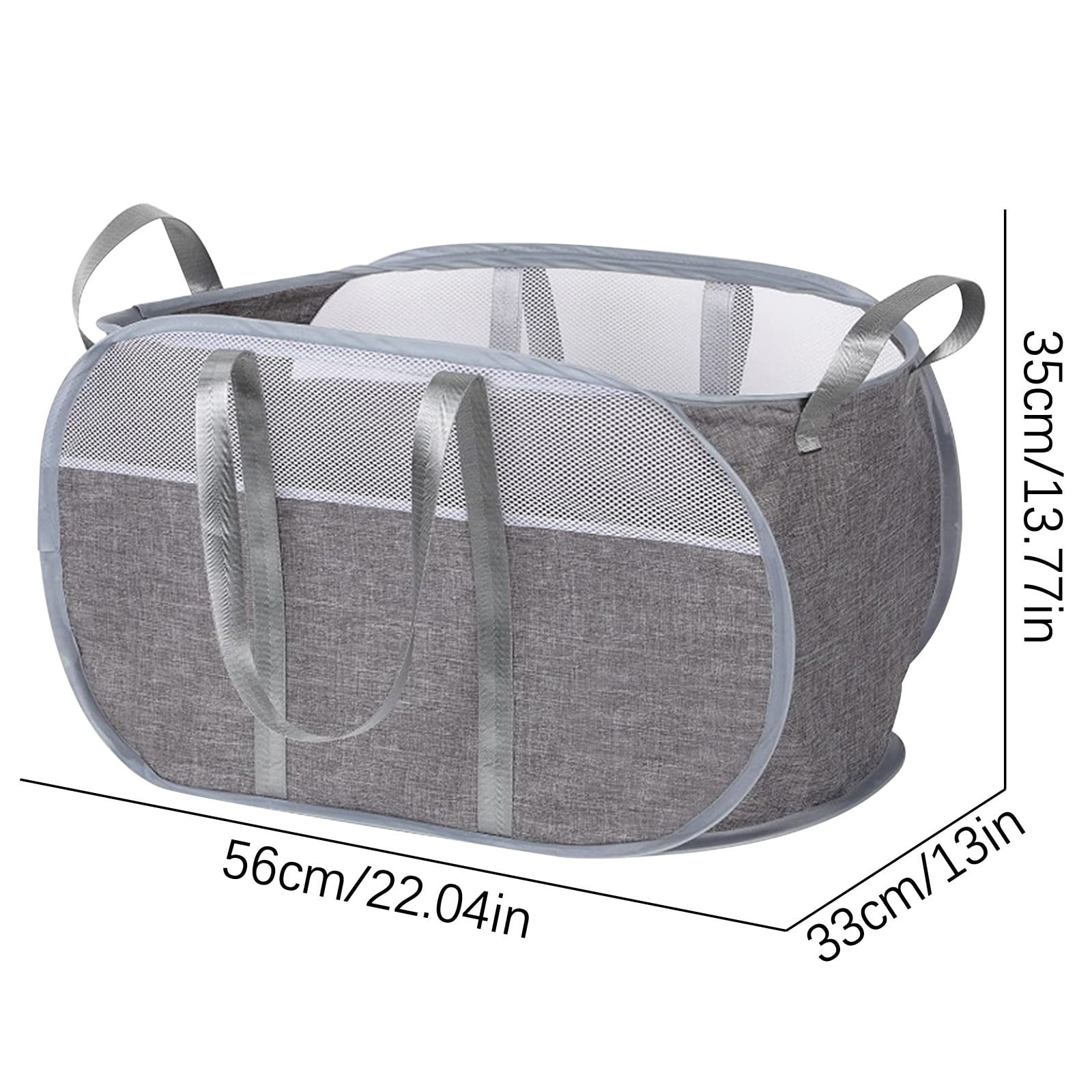 Foldable Mesh Pop-Up Laundry Hamper – 2-Pack Collapsible Clothes Basket For Dorm, Travel, Home