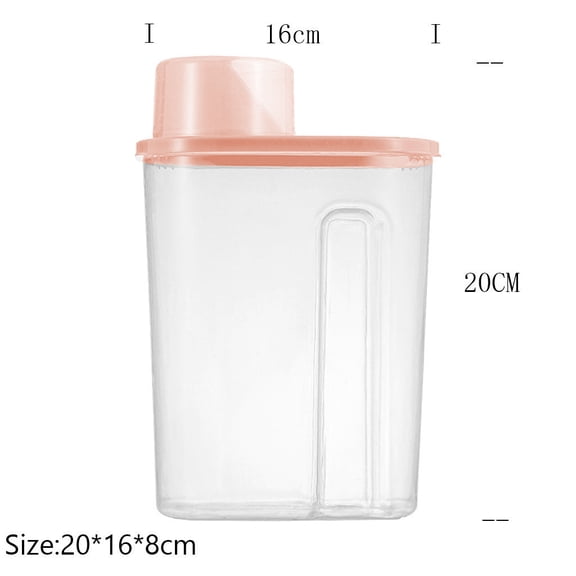 XMMSWDLA Rice Airtight Storage Container, Cereal Dry Food Flour Bin, Pet Dog Cat Food Dispenser with Measuring Cup, BPA Free Clear Plastic Kitchen and Pantry Organization Bin for Sugar, Pasta