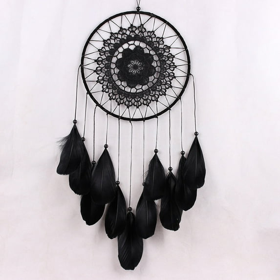 XMMSWDLA Rustic Tribal Dreamcatcher Wind Chimes - Charcoal Wolf Windchimes for Outdoor and Indoor Decoration - Home Garden, Yard, Room Hanging Decor - Animal Metal Dream Catcher Art Gifts