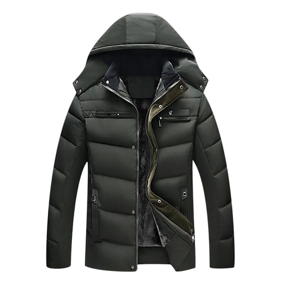 XMMSWDLA Blousse for Men Autumn And Winter Leisure Thickening Plus Fluff Liner Cotton Jacket
