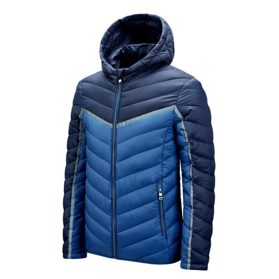 XMMSWDLA Sales Clearance Blousse for Men Cotton Padded Winter Cotton Padded Jacket Hooded Cotton Padded Wear