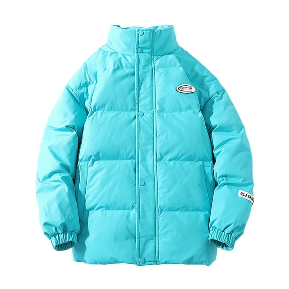 XMMSWDLA Sales Clearance Blousse for Men Cotton Winter Couple New Style Candy Color Stand-up Collar Warm Jacket