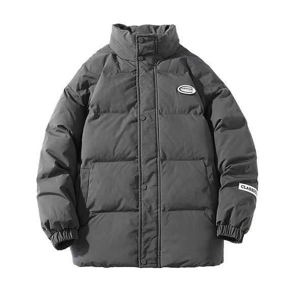 XMMSWDLA Blousse for Men Cotton Winter Couple New Style Candy Color Stand-up Collar Warm Jacket