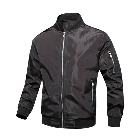 XMMSWDLA Blousse for Men Zipper Casual Baseball Clothing Jacket Coat Loose Outwear Overcoat