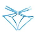 thumbnail image 1 of XMMSWDLA Seamless G-String Thongs for Women Pack No Show Thong Underwear Adjustable Stretch Low Rise Panties Blue S Cotton Thongs for Women, 1 of 9