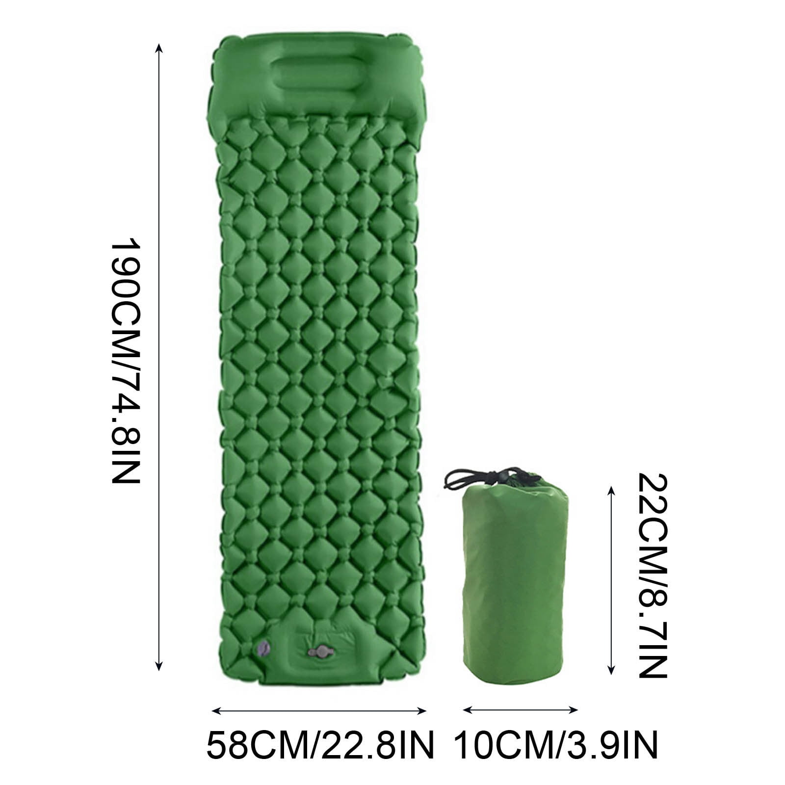XMMSWDLA Self Inflating Camping Sleeping Pad with Pillow