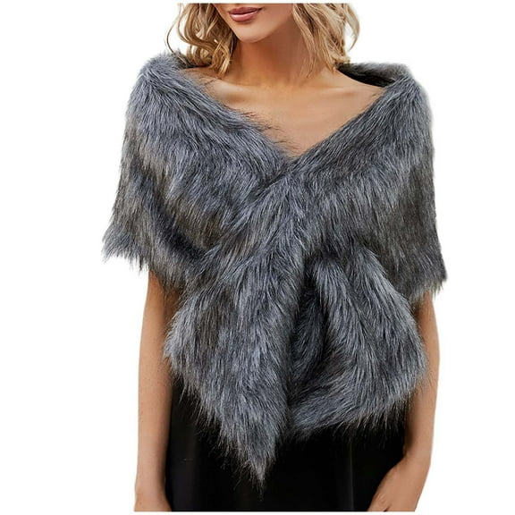 XMMSWDLA Shawls and Wraps for Evening Dresses, Large Soft Wedding Shawl Dark Gray Shawl for Women