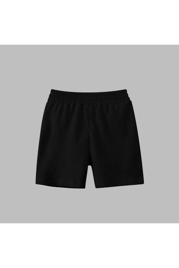 Short Summer Dress 2025 Summer New Children's Sports Shorts Short Pants for Boys Elastic Waist Beach Shorts Cotton Kids Clothes Black Swim Shorts