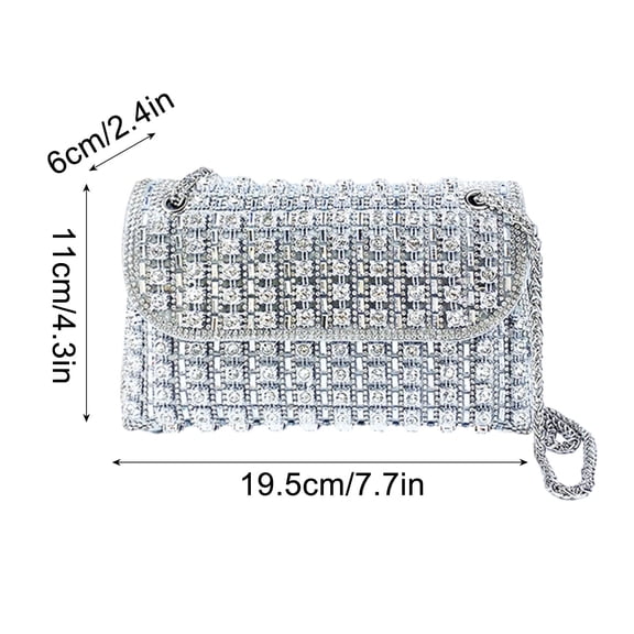 XMMSWDLA Shoulder Bag Crossbody Handbags Crystals Sparkling Rhinestone Clutch Purse for Women Evening Bag for Wedding Party Shoulder Bag Crossbody Handbags Beach Bag
