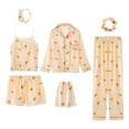 thumbnail image 1 of XMMSWDLA Sleepwear for Women Pajama Set,7 Women's Pajamas Sets Faux Silk Pyjama Women's Pajamas Sleepwear Sets Spring Summer Homewear Family Christmas Pajamas, 1 of 9