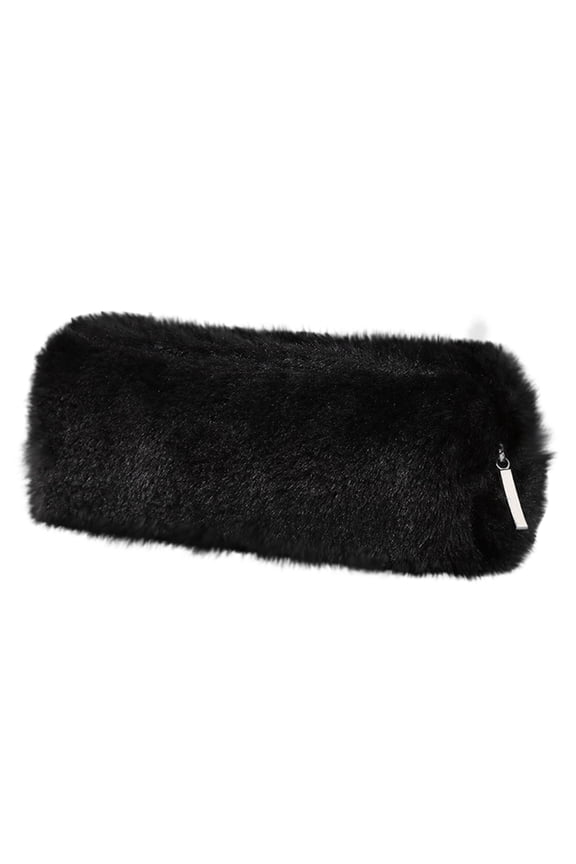 Small Makeup Bag for Purse Fuzzy Makeup Pouch Cute Cosmetic Bag Aesthetic Pencil Case for Women Travel Toiletry Bag Plush Makeup Bag Makeup Brushes Storage Bag Zipper Pouches for Organizing