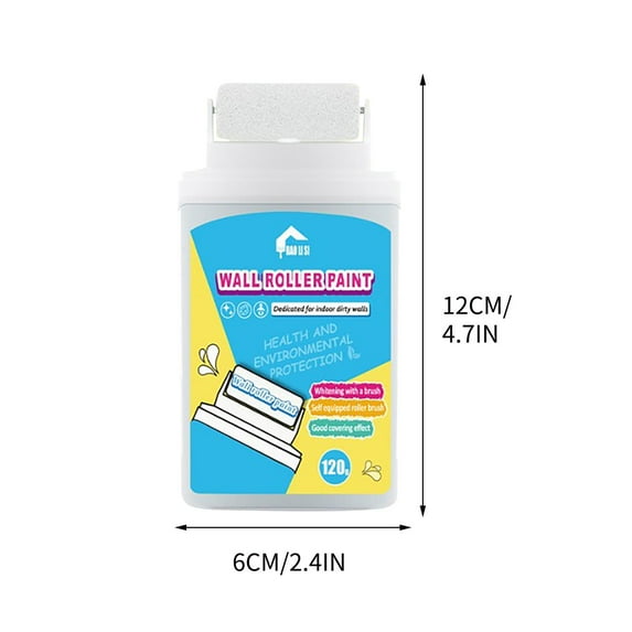 XMMSWDLA Small Roller Wall Patching Brush, Wall Repair Paste Roller, for Diy Repair Removel Wall Advertisements Dirty Shoe Prints(120ml) Gifts for Men Abs