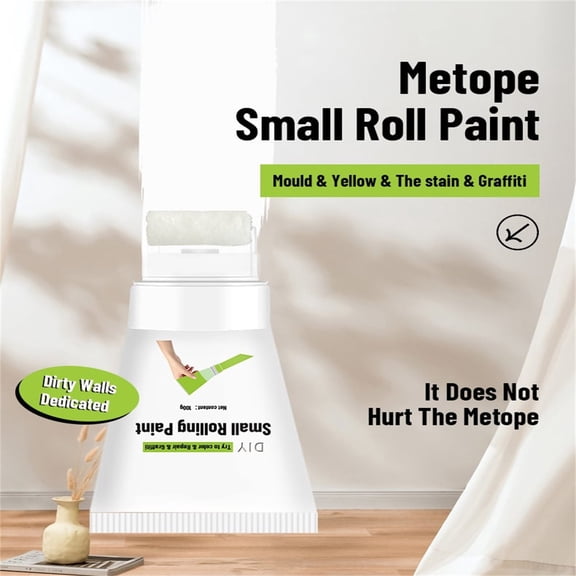 XMMSWDLA Small Rolling Brush Wall Latex Paint, Wall Repair Paste Roller, Small Rolling Paint Brush, 100g, 6 Colors for DIY Renovation Wall Advertisements