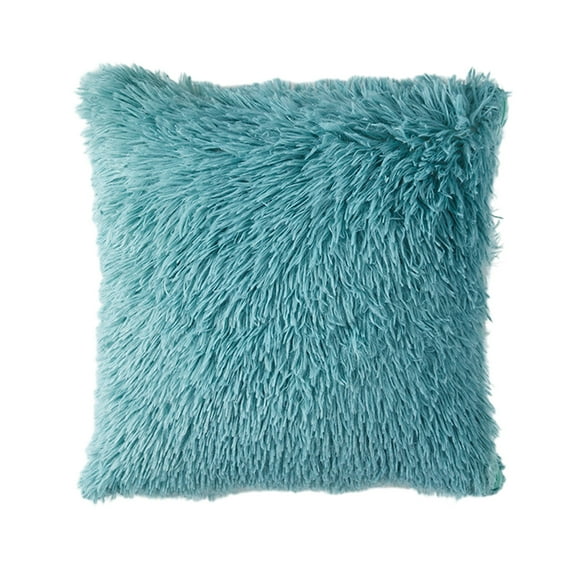 XMMSWDLA Soft Fluffy Throw Pillow Covers Decorative Plush Shaggy Double-Sided Faux Fur Pillow Cases Cushions Covers for Sofa Bedroom 16x16 Inch