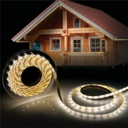 XMMSWDLA Solar LED Strip Lights Outdoor Rope Solar Powered Panel Waterproof 9.84FT Cuttable Tape Fairy Lighting for Outside, Wrap, Party, Stair, Step, Gazebo, Yard, Camping Party