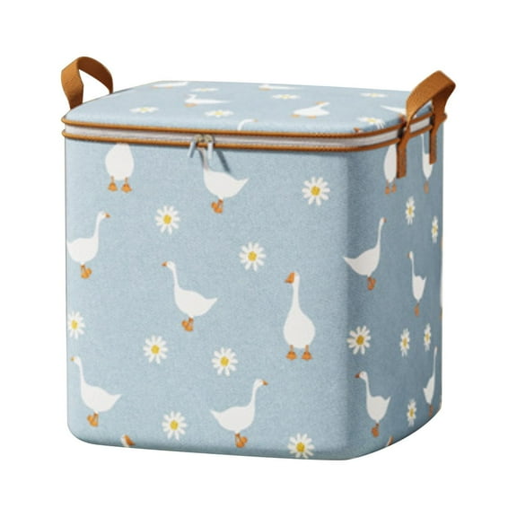 XMMSWDLA Storage Bags, Large Blanket Clothes Organization and Storage Containers for Bedding, Comforters, Foldable Organizer with Reinforced Handle Clothes Organizer