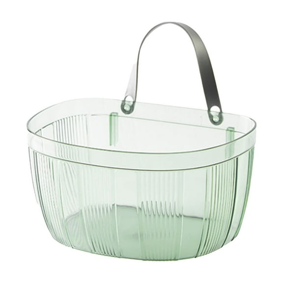 XMMSWDLA Storage Organizer Bins Wall Mounted Organizer Basket, Shower Caddy Stackable Clear Plastic Makeup Organizer Adhesive Hanging Bin for Bathroom, Kitchen, Cabinet, Pantry