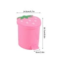 thumbnail image 1 of XMMSWDLA Cute Mini Desktop Trash Can Double Press Small Trash Can with Lid Suitable for Bathroom, Living Room, Bedroom, Office Countertop Trash can Lint Bin Garbage Can with Lid Waste Basket, 1 of 9