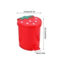 thumbnail image 1 of XMMSWDLA Mini Trash Can with Lid, Press-Type Plastic Small Garbage Can Little Tiny Waste Basket Compact Covered Closable Trash Bin, Desk Countertop Office Kids Oval Rectangle, 1 of 9