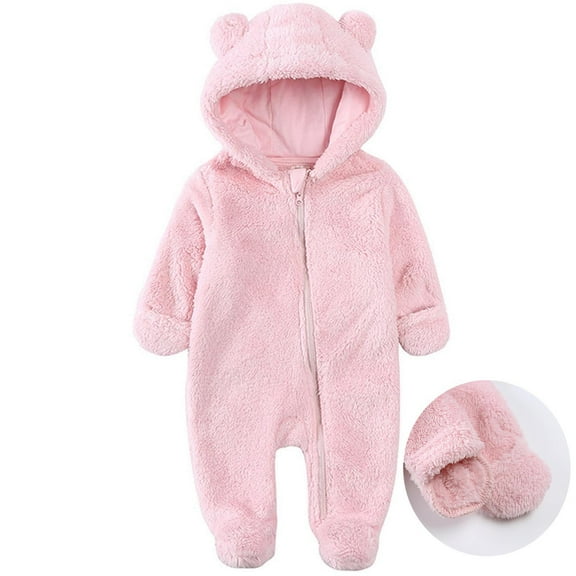 XMMSWDLA Stretchy Kids Clothing Pack Unisex Baby Clothes Winter Coats Cute Newborn Infant Jumpsuit Snowsuit Bodysuits for Baby Pink Matching Sibling Outfits for Toddlers