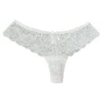 thumbnail image 1 of XMMSWDLA Stretchy Lace Trimmed Bikini Underwear - Underwear for Women, Bikini Panties, Seamless Panties 6 Pack White S Depends Underwear for Women, 1 of 4