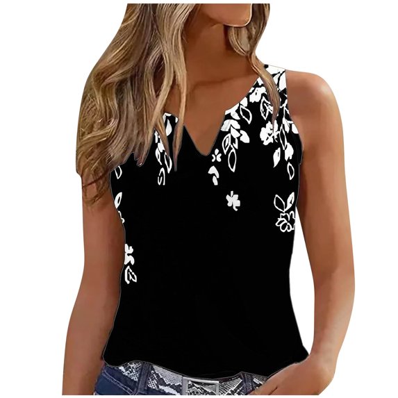 XMMSWDLA Tank Tops Women Casual Summer Sleeveless Basic Cami Top Slim V Neck Blouses Athletic Shirts Black Tank Top Dress Women