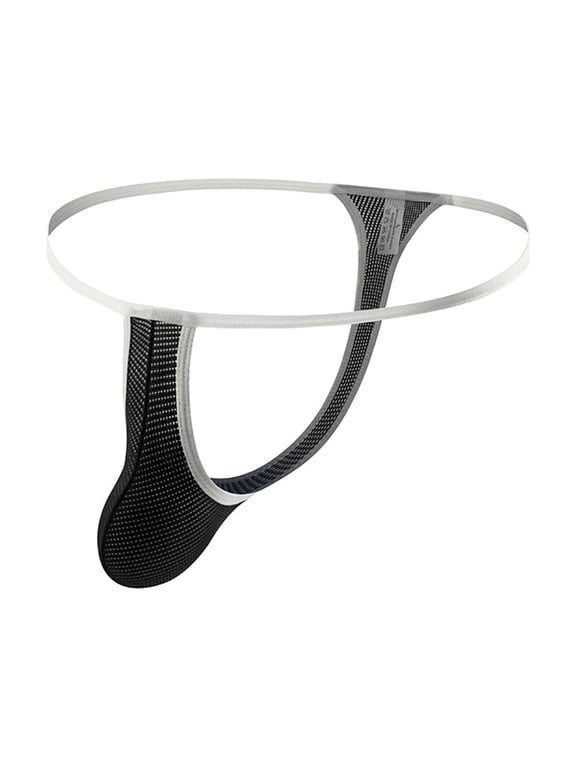 Thong G-string for Men Micro Mesh Soft Breathable T-Back Man Big Ball Pouch Thongs Underwear