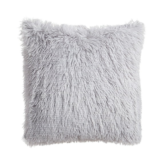 XMMSWDLA Throw Pillow Cover 16x16 Extra Soft Lumbar Fuzzy Faux Fur Home Decor Cushion Cover Double Sides Shaggy Pillowcase Microfiber Polyester Floor Pillow Cover 40x40cm