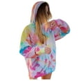 thumbnail image 1 of XMMSWDLA Tie Dye Print Hoodie Long Sleeve Drawstring Pullover Tops Loose Casual Sweatshirt for Women Teacher Sweatshirt Teacher Sweatshirt Multicolor M, 1 of 5