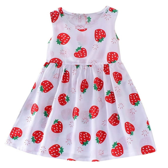 TIHLMK Toddler Girl Clothes Baby Girls Sleeveless Dress Tank Dress Children's Clothing