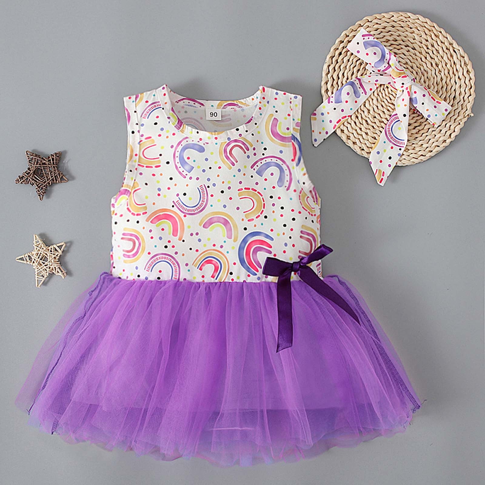 Sleeveless Summer Dress For Baby Girl In Cotton Stuff