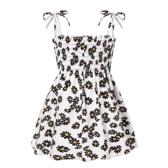 TIHLMK Toddler Girl Clothes Baby Girls Sleeveless Sling DressGirl Summer Beach Dress