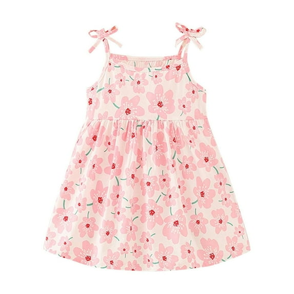TIHLMK Toddler Girl Clothes Girls Dresses Kids Baby Girls Sleeveless Sling Dress
