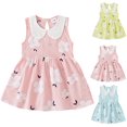 thumbnail image 1 of TIHLMK Toddler Girl Clothes Girl Summer Beach Dress Kids Baby Girls Sleeveless Dresses Doll Collar Vest Dress Princess Dress, 1 of 11