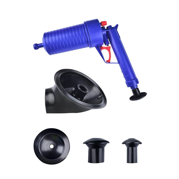 XMMSWDLA Toilet Cleaning Brush High Pressure Pipe Plunger Cleaner Sewer Pool Pipe Plug Remover Bathroom Kitchen Dredger Gifts for family(Blue,One Size)
