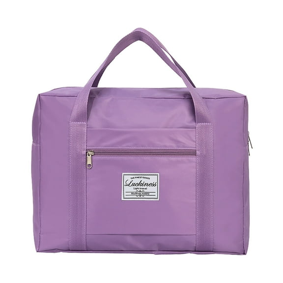 XMMSWDLA Travel Duffel Bag, Personal Item Bag Foldable Sports Tote Gym Bag, Carry on Luggage Shoulder Bag, Weekender Overnight Bag for Women and Men Purple