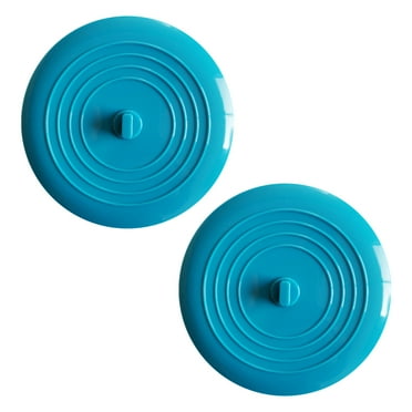 XMMSWDLA Tub Stopper 2 Pack, 5.9 inches Large Silicone Drain Plug Hair Stopper Flat Suction Cover for Kitchen Bathroom Accessories and Laundry
