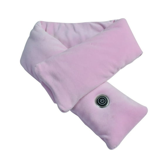 XMMSWDLA USB Electric Winter Scarf Rechargeable Heated Scarf Warm Soft Scarfs for Women Thermal Heating Pads Scarf Pink Heating Scarf for Neck Pain Relief