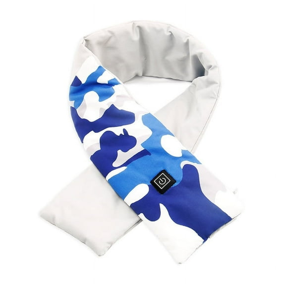 XMMSWDLA USB Heated Scarf Adjustable Neck Heating Scarf Detachable Plush Warming Neck Wrap Scarf, Heating Scarf, Adjust Blue Scarf for Women